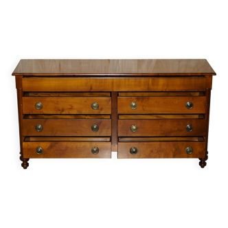 Vintage low cabinet from Grange made of cherry wood.