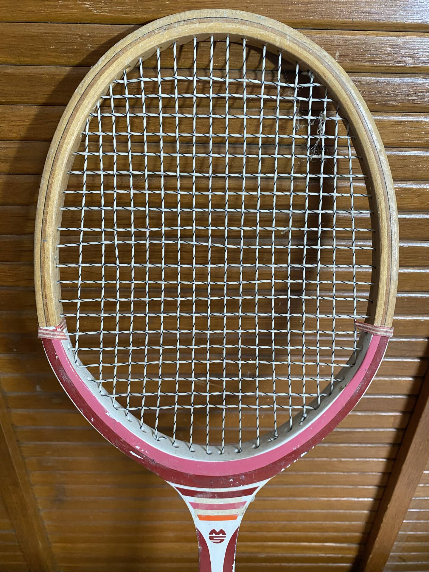 Vintage MS Marco School Tennis Racket 2 Wood Sports