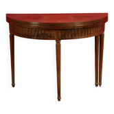 Console ou table à jeux de forme demi lune À plateau dépliant