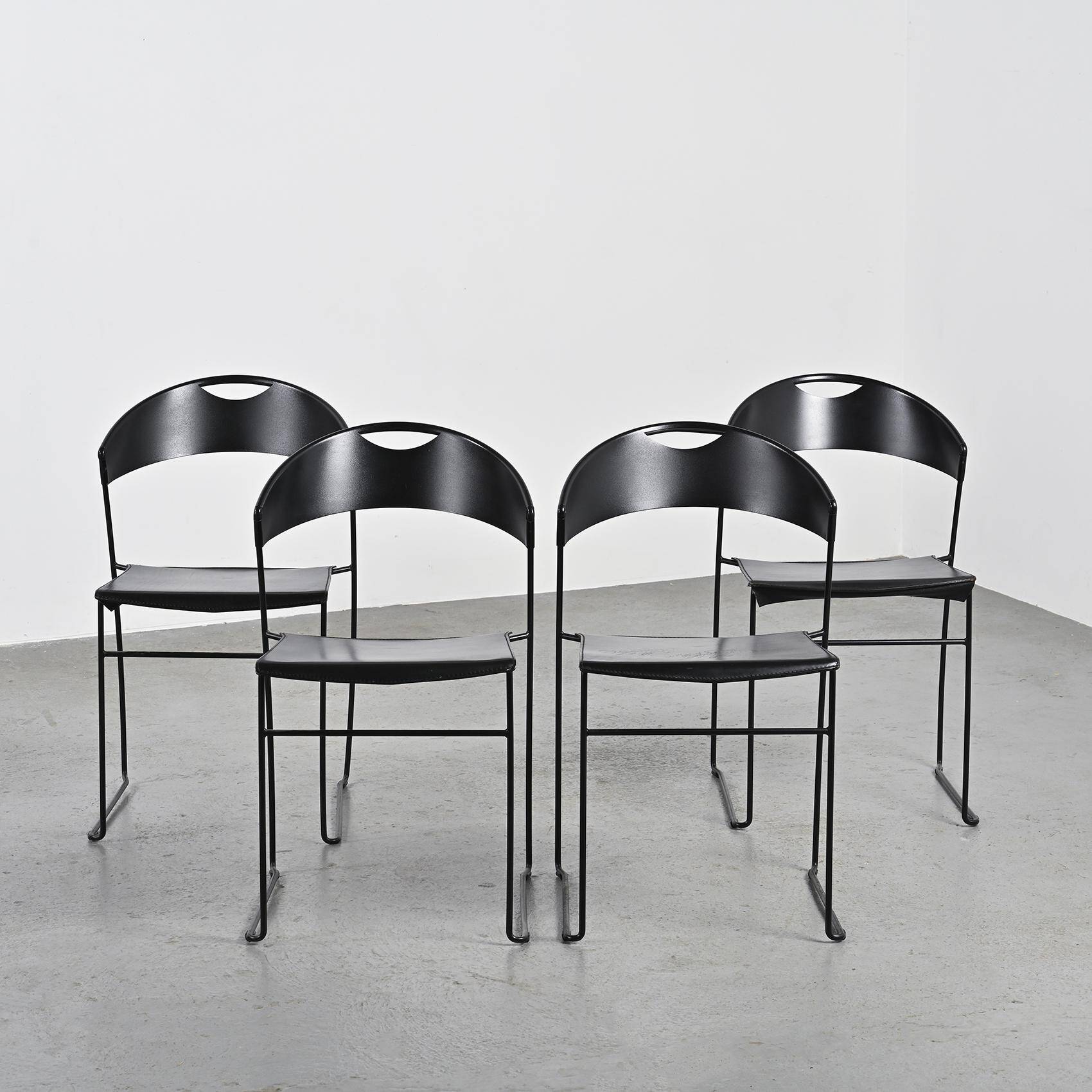 Stacking chairs "Juliette" by Hannes Wettstein, Baleri circa 1987