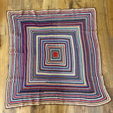 Plaid wool blanket crochet by hand