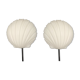 Pair of shell wall sconces from Glasshutte Limburg