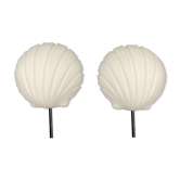 Paire d'appliques murales coquillage de Glasshutte Limburg