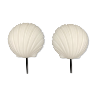 Pair of shell wall sconces from Glasshutte Limburg