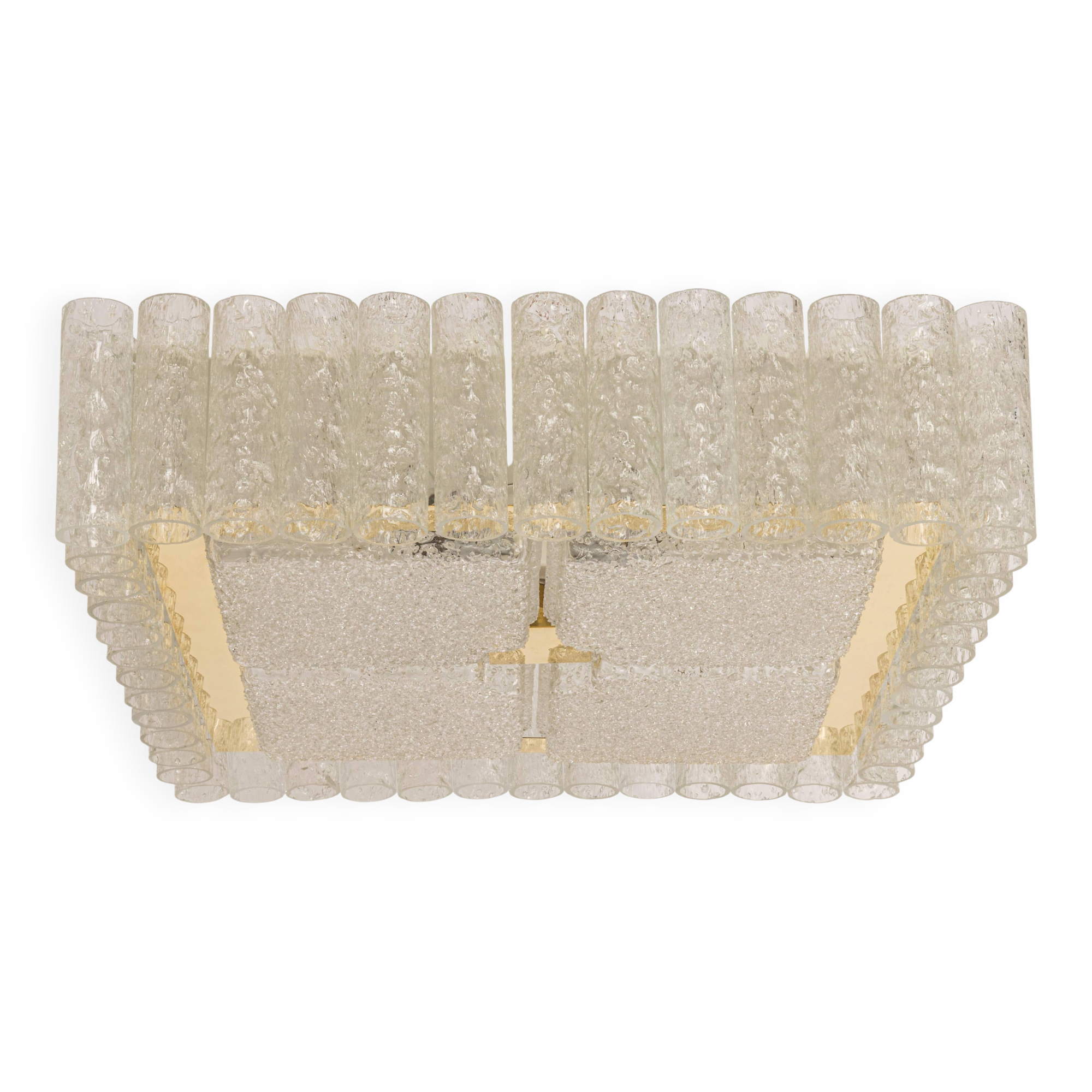 Murano glass ceiling light by Doria, Germany, 1960s.