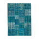 Handmade Oriental Contemporary 174 cm x 243 cm Turquoise Patchwork Carpet