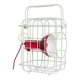 Two-tone White and Red Lamp in Powder-Coated Metal, Ikea PS2017 by Metali Crasset, Cordless for Indoor/Outdoor