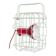 Two-tone White and Red Lamp in Powder-Coated Metal, Ikea PS2017 by Metali Crasset, Cordless for Indoor/Outdoor