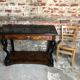 Console then restore Walnut top of fine black marble nineteenth