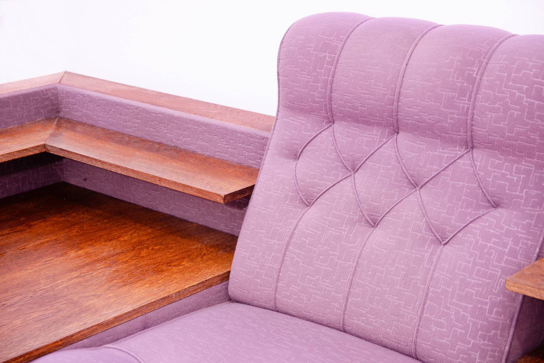 Ensemble de salon vintage bloc de l'Est, Tchécoslovaquie, 1980