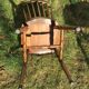 4 vintage wooden western chairs