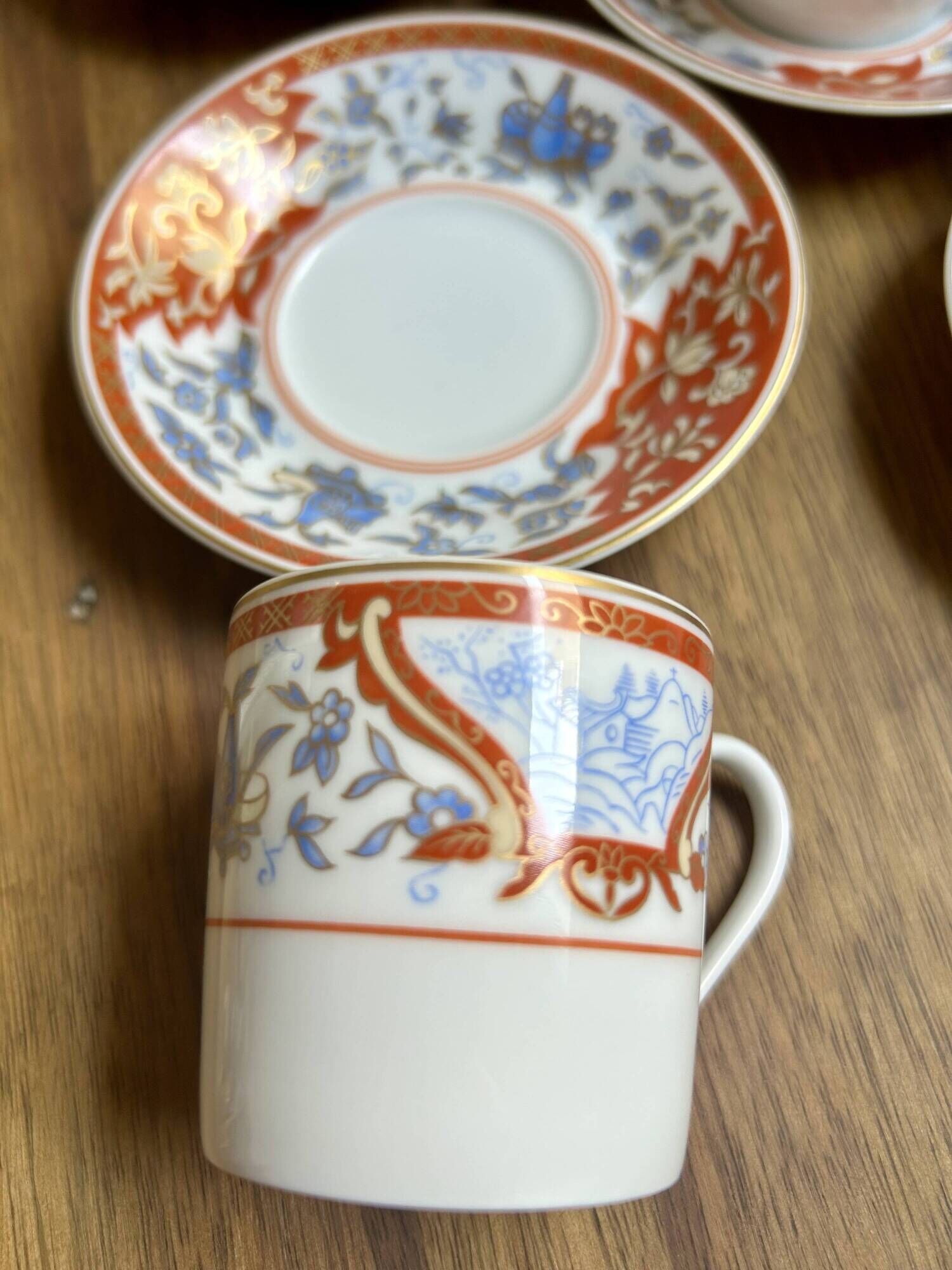 Set of 6 coffee cups with saucers - Haviland - Imari red