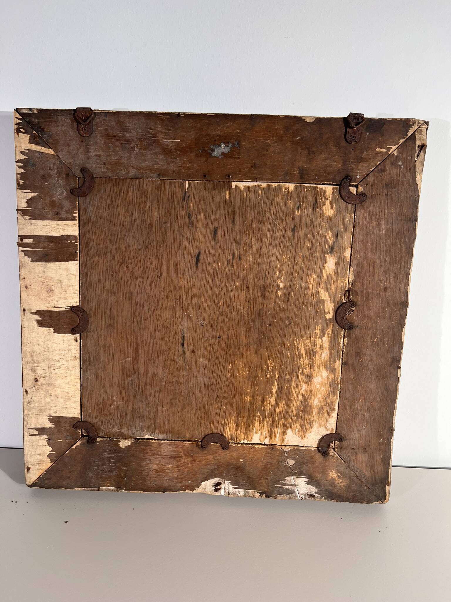 Gebrand bamboe spiegel