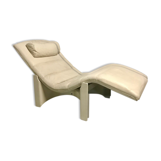 Chaise longue cuir