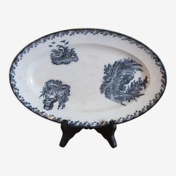 Oval dish Pexonne service Hunting