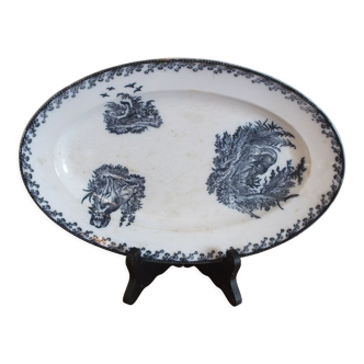 Oval dish Pexonne service Hunting