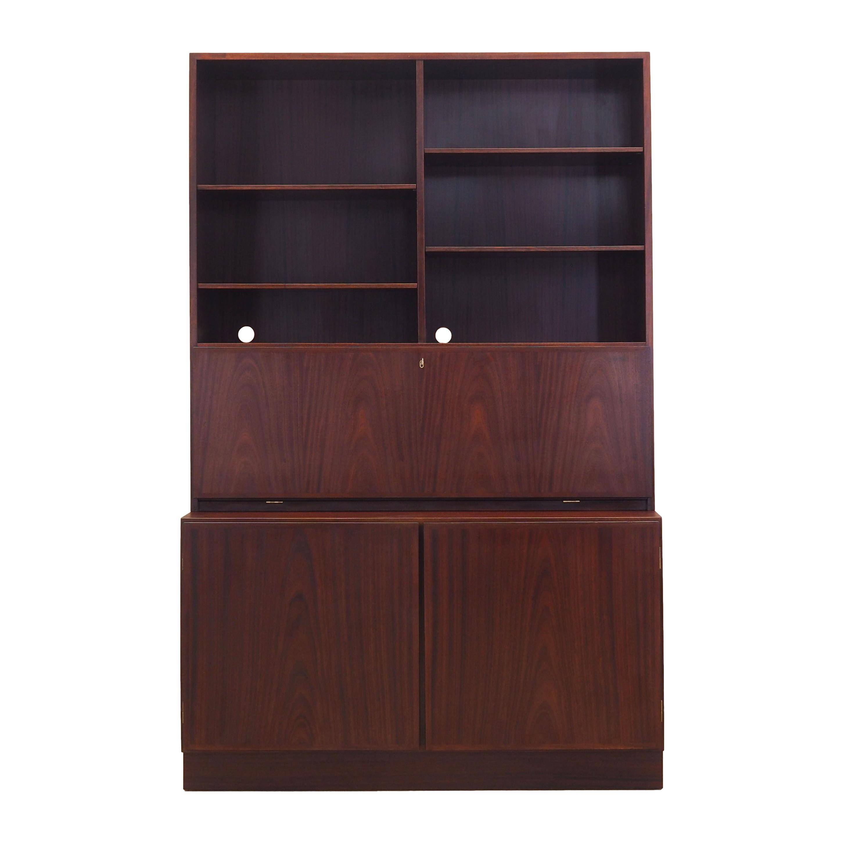 Mahogany bookcase, Danish design, 1970s, manufacture: Omann Jun