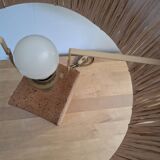 Large raw ceramic lamp