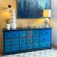 Vintage drawer unit "Workshop Blue"