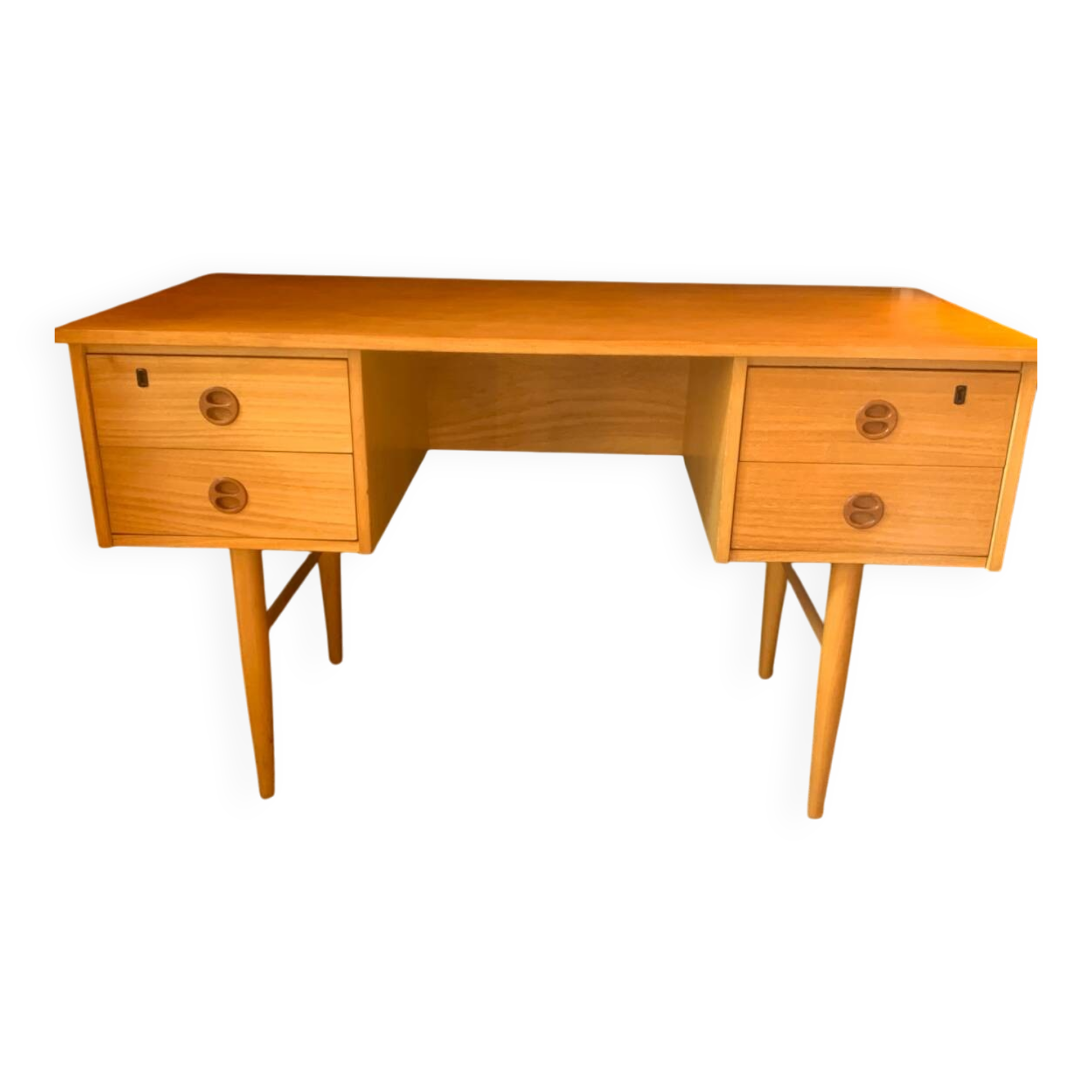 Scandinavian-style desk in light wood