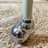 Dessert table with a cream-coloured metal structure and golden brass, 1960s.