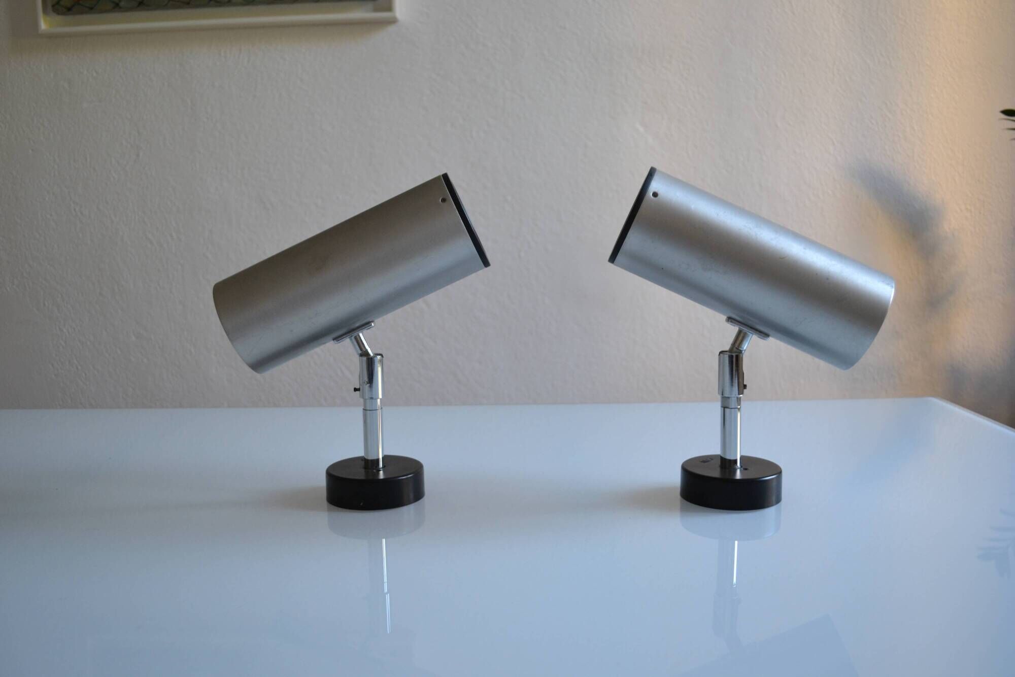 Staff leuchten pair of 1960s pipe wall lights