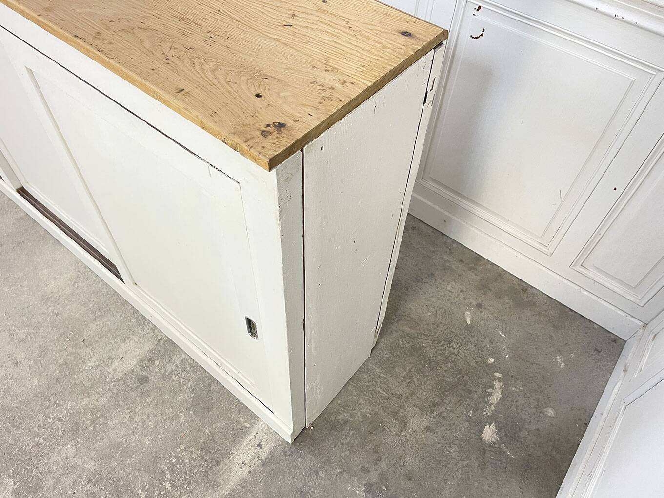 1950s oak countertop sideboard