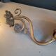 Tulip wall light in brass and red glass