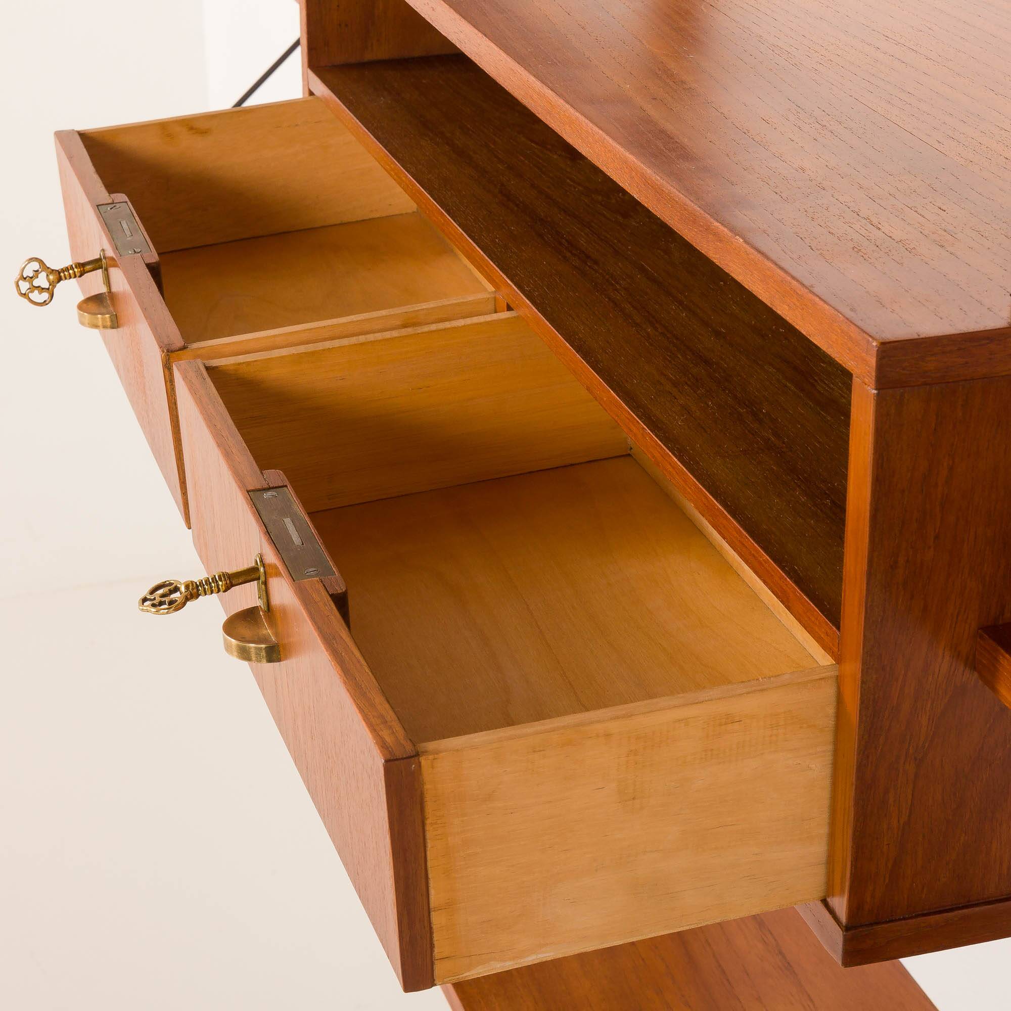 Danish teak bookcase, 1960s