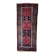 Antique Persian Handmade Hamadan Runner Rug, 3.4' x 7.7' (106cm x 237cm), 1920s