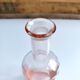 Vintage pink glass bottle