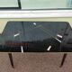 Table mid-low formica feet compass glass tray - vintage 1960