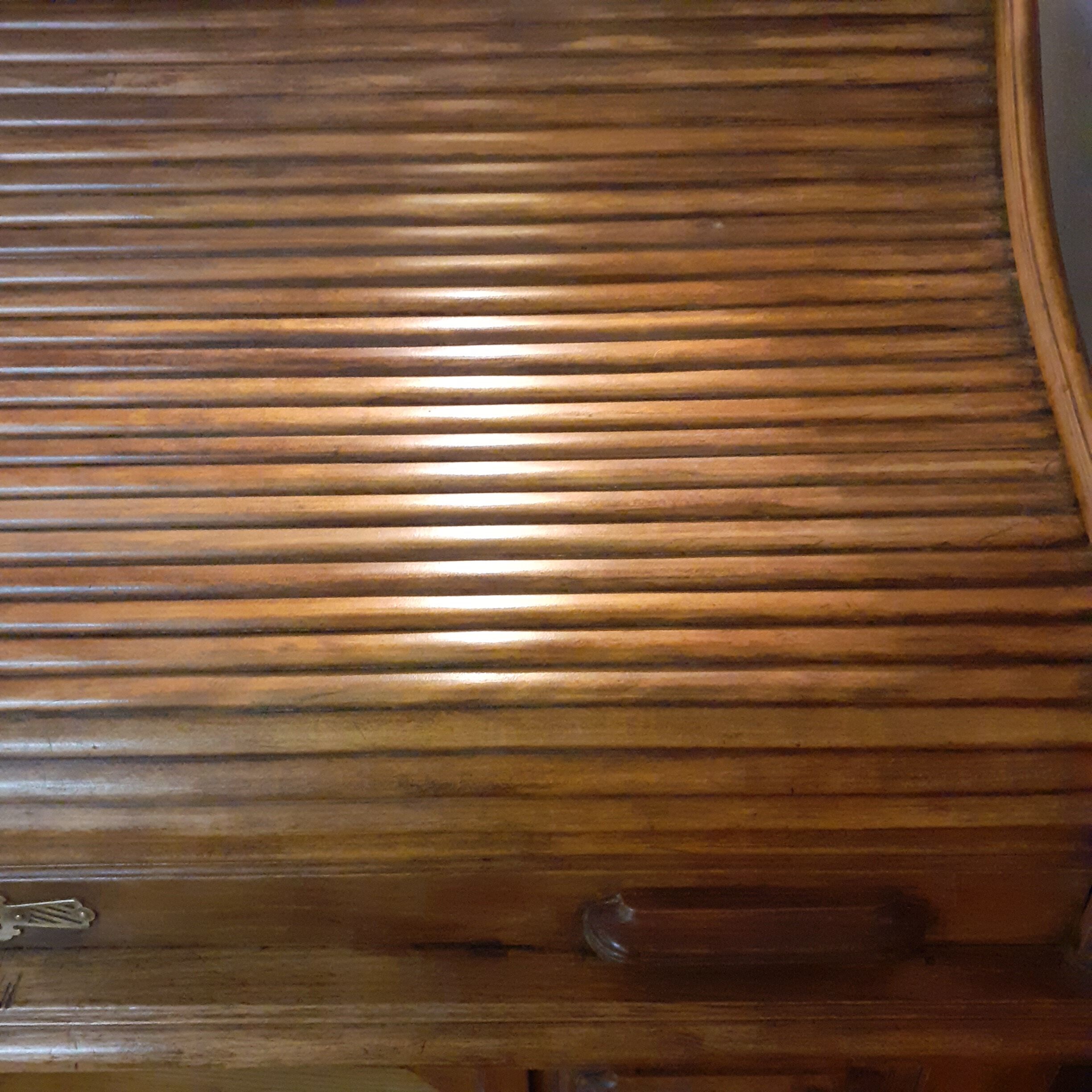 Beginning XX walnut curtain desk