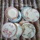 12 antique flat plates in ironstone