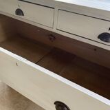 Charming old country sideboard painted in lime white