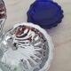Beurrier coquillage Saint Jacques en inox et sa coupelle bleue
