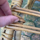 Lot de 10 chaises en rotin vintage