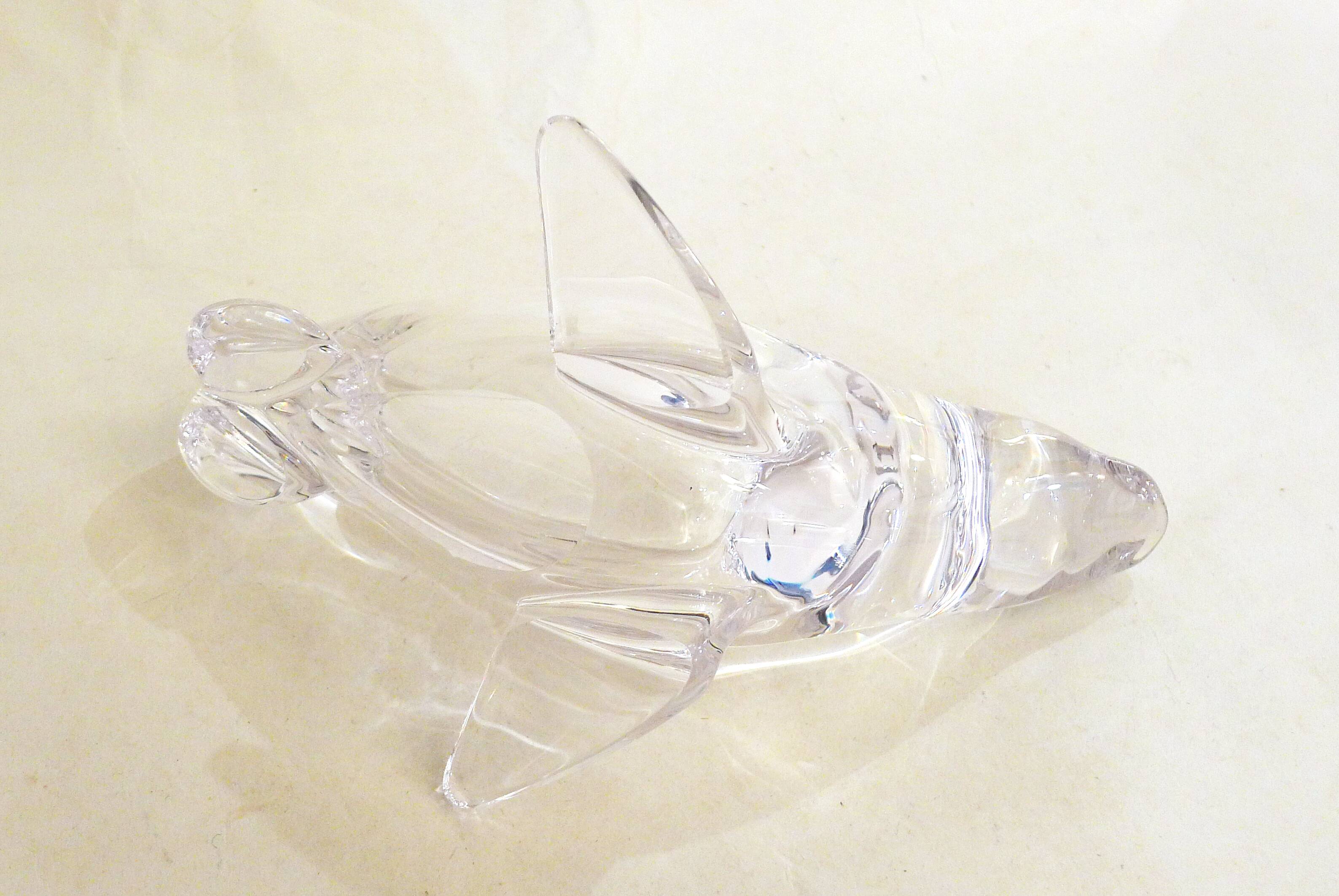 Sèvres crystal sea lion ashtray