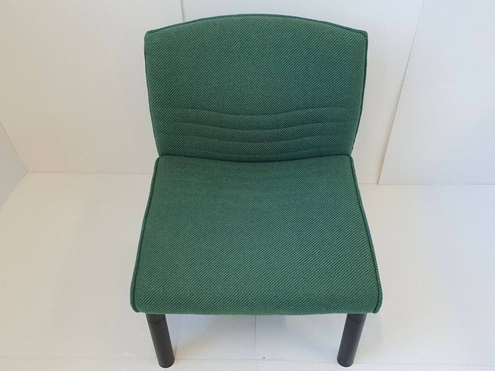 Vintage 1980s armchair in wool & steel