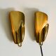 Two enchanting original Swedish Mid Century Modern brass wall lamps