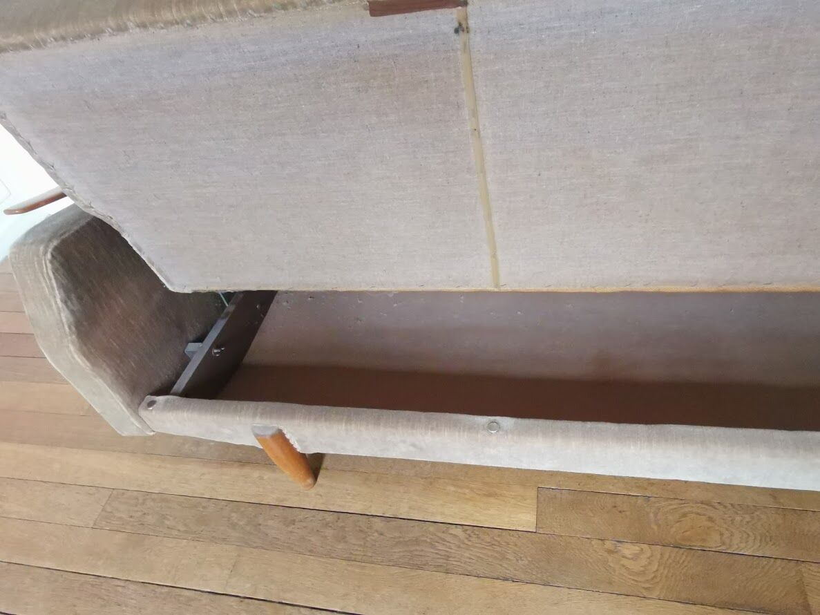 Daybed sofa green velvet water 1950