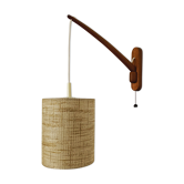 Danish adjustable teak wall lamp
