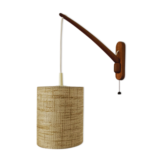 Danish adjustable teak wall lamp