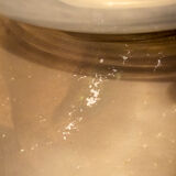 Table lamp in glass and chromed metal Italia Anni '70