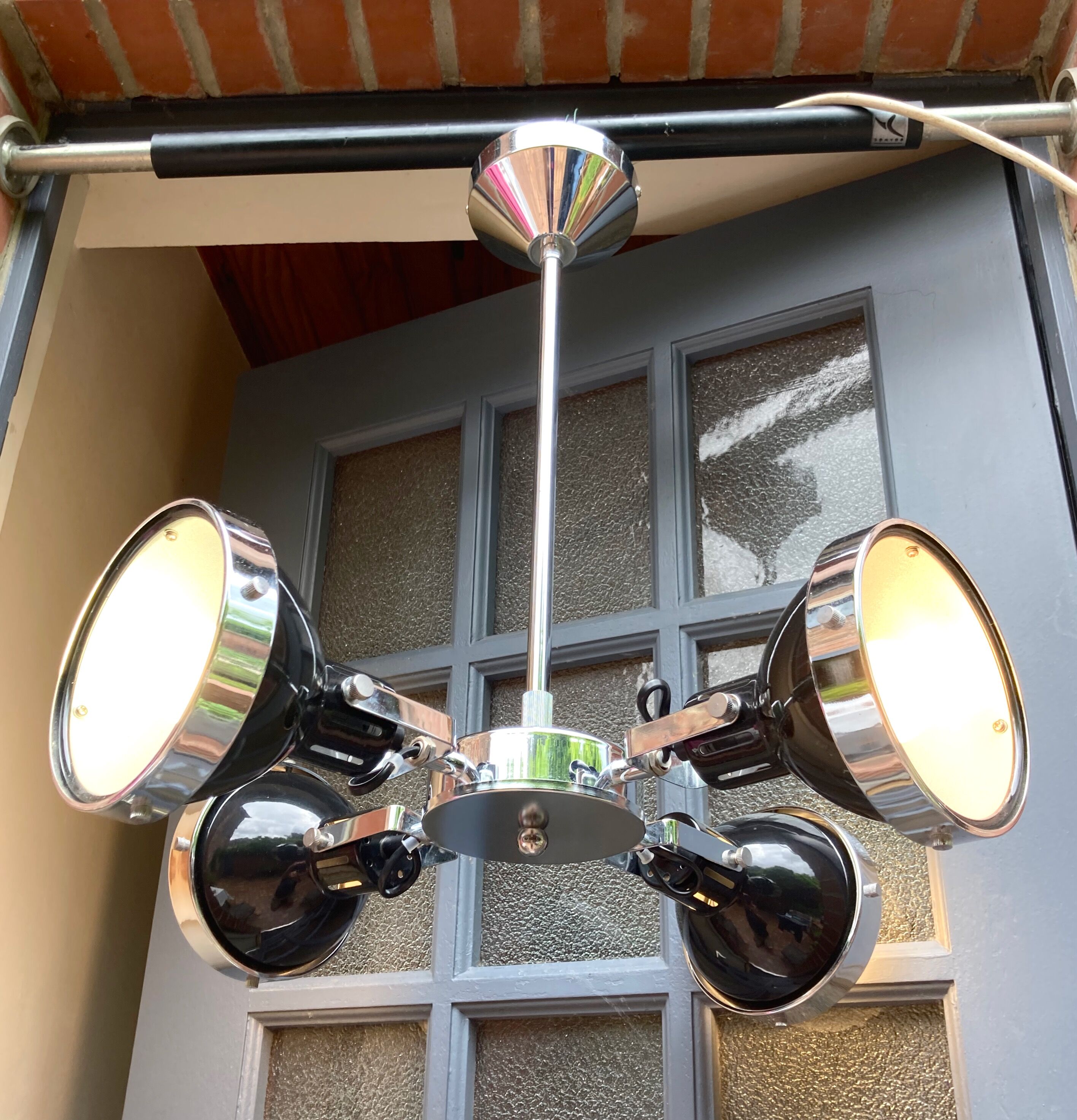 Suspension with 4 lamps of adjustable light indus