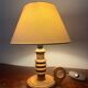 Sculpted wooden table lamp from the 1960s.