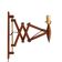 Teak wall lamp Scissor, Danish design, 1970s, manufacture: Lyfa