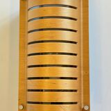 Vintage Ikea bent wood and steel wall light