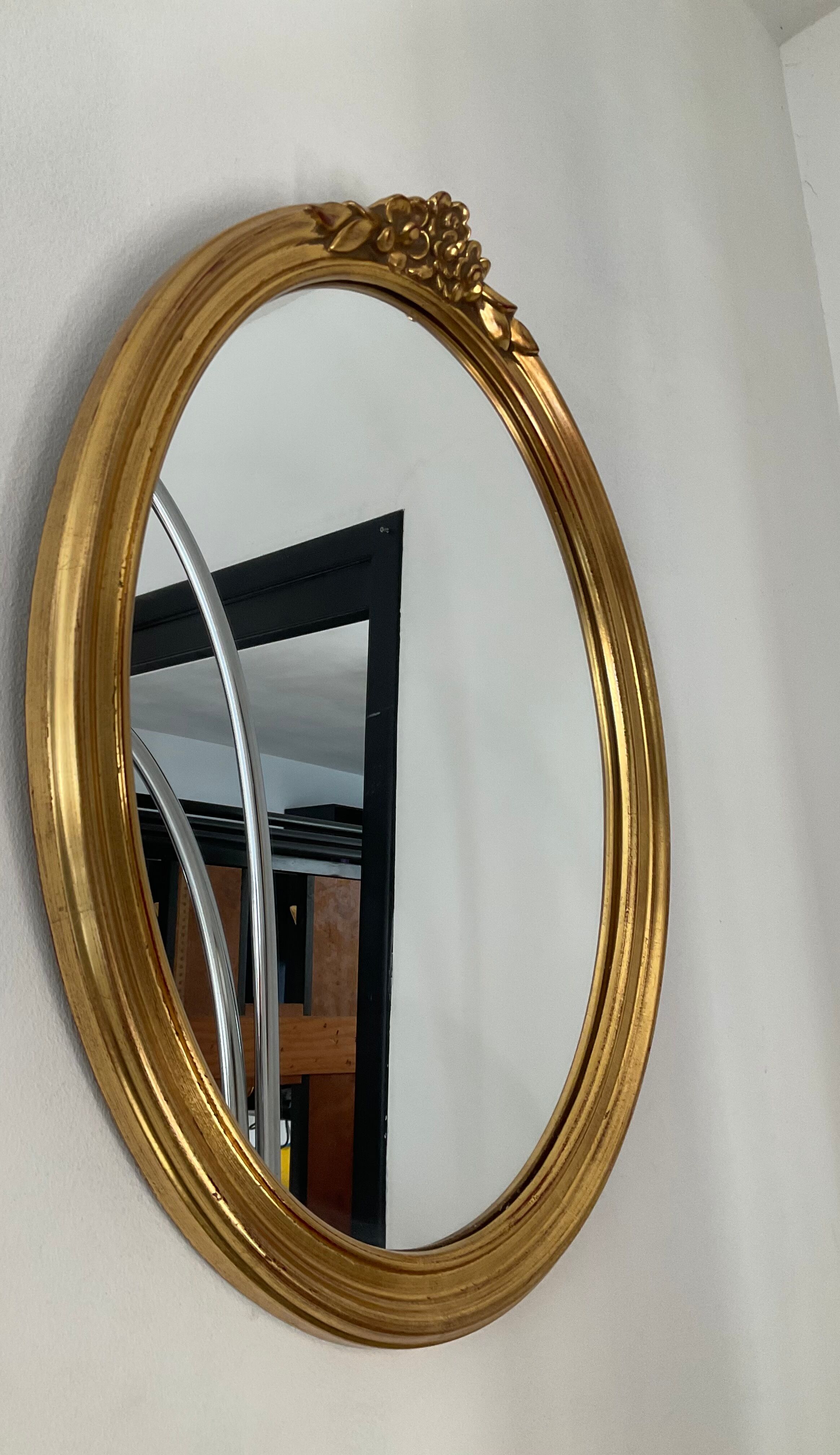 Vintage Deknudt golden mirror 70s