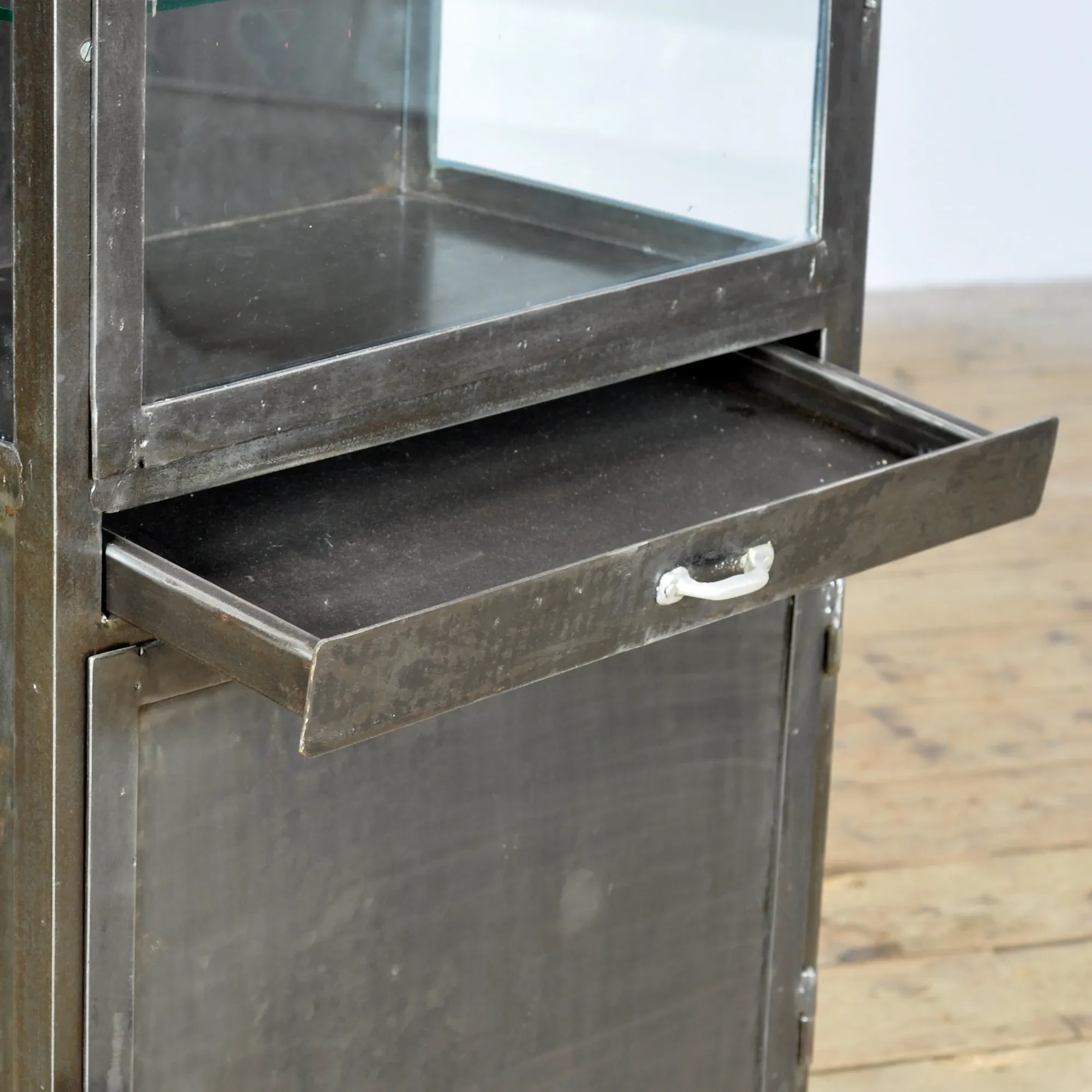 Polished iron medicine cabinet, 1950s